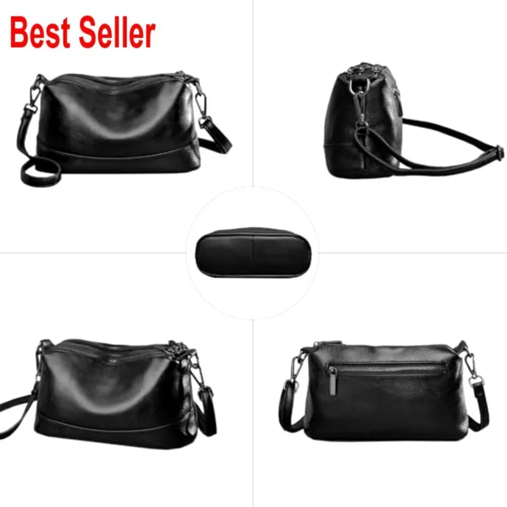 Genuine Leather Crossbody Bag Small Shoulder Handbag Hobo Clutch